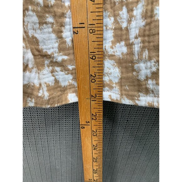 Joyspun Women's Plus Size 3X Tan & White Gauze Top Adjustable Straps - Picture 6 of 8